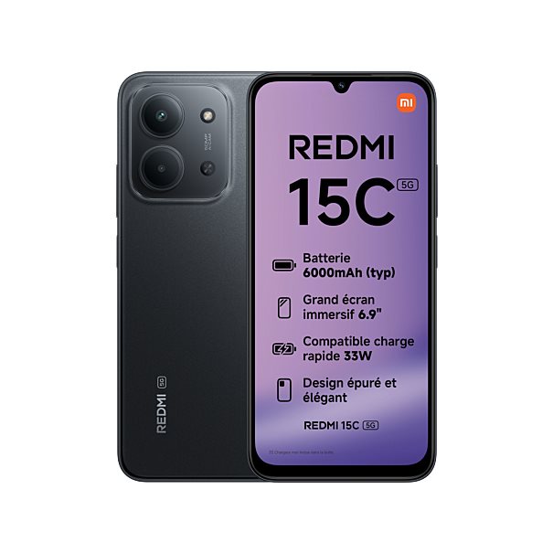 Xiaomi Redmi 15C 5G Dual Sim 4+256GB midnight black Xiaomi Redmi 15C 5G Dual Sim 4+256GB midnight black