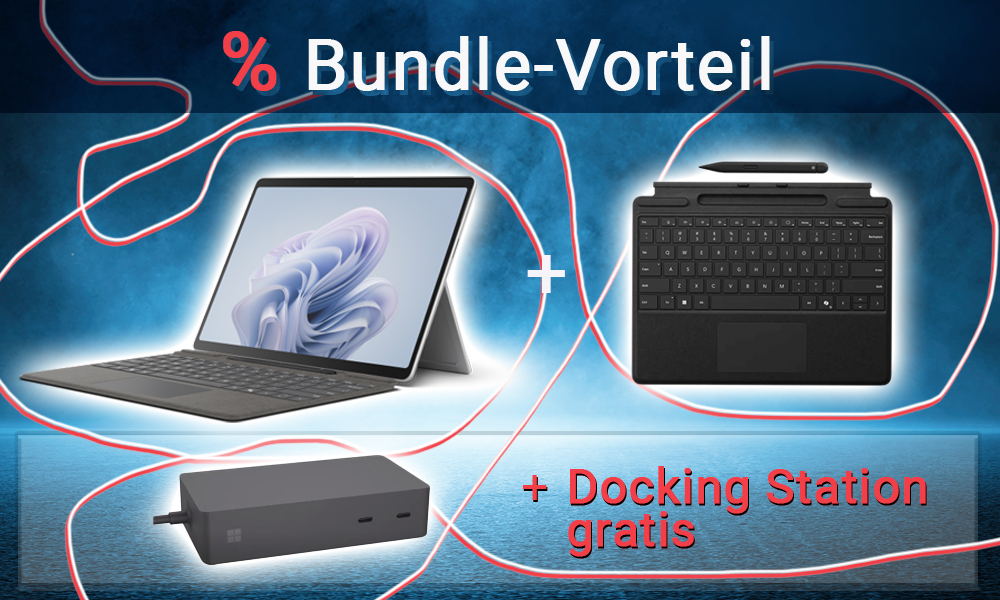 Bundle: Microsoft Surface Pro 10 5G + Type Cover + Docking Station