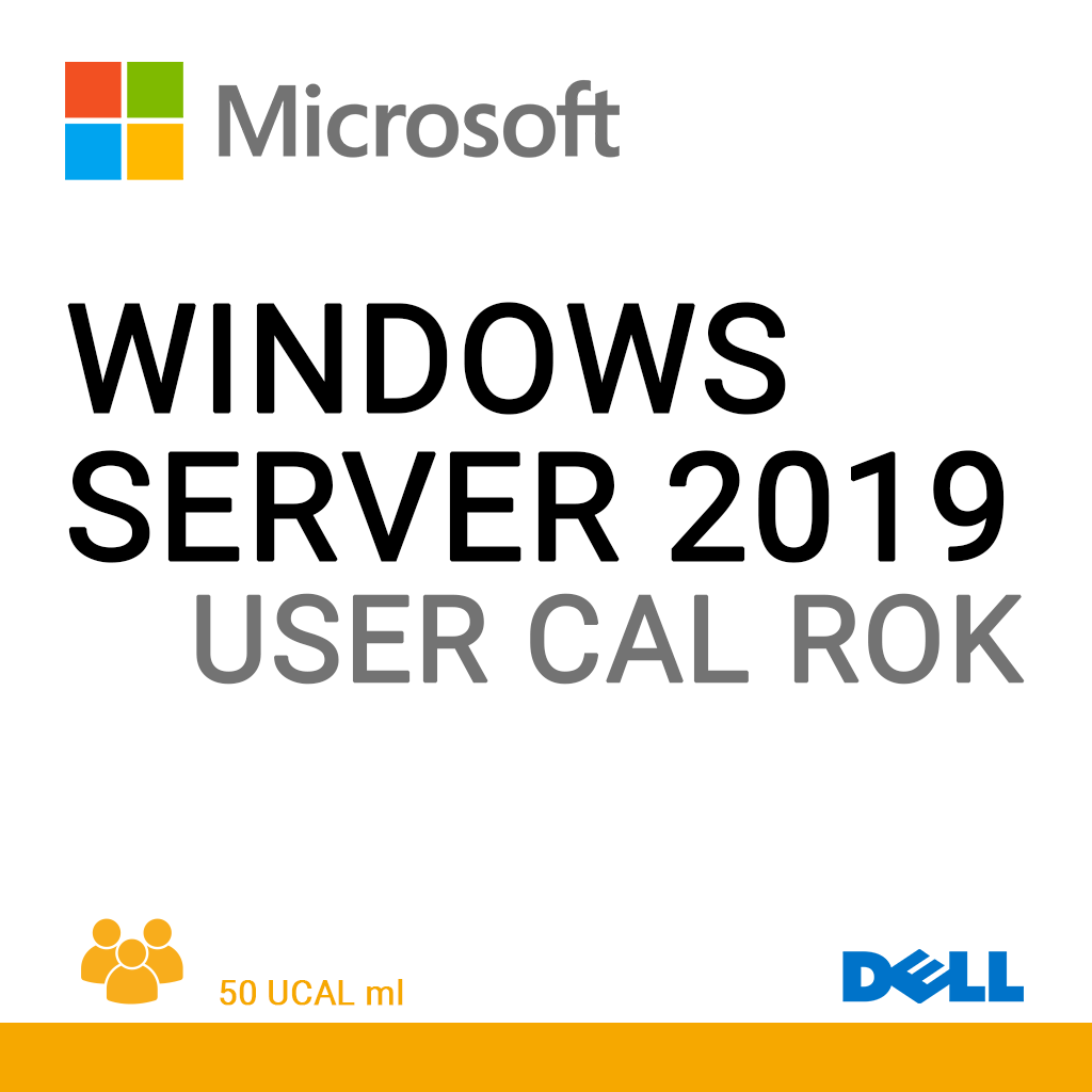 Microsoft Windows Server CAL 2019 50 ml ROK Dell UCAL