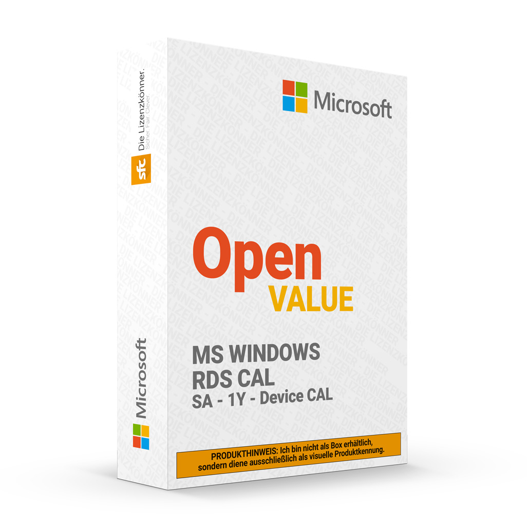 Microsoft Windows Remote Desktop Services CAL SA SL OVL 1/1 DCAL AP